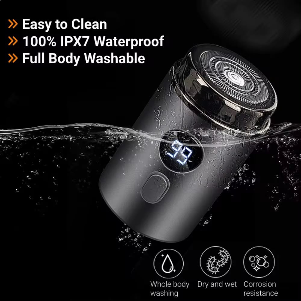 Mini Rasoir Électrique Portable avec Écran LED