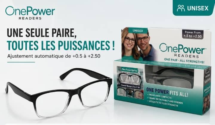 OnePower Readers™ – Une seule paire, toutes les puissances !
